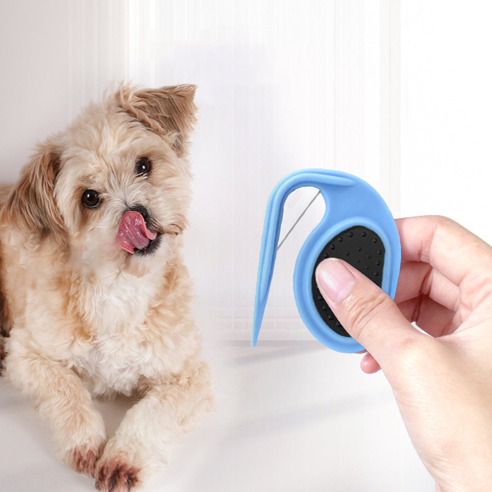 Pet Dog Open Knot Comb With Anti Slip Handle Deep Cleaning Improves Circulation Shedding Grooming Trimmer Comb For Dogs Cats orange