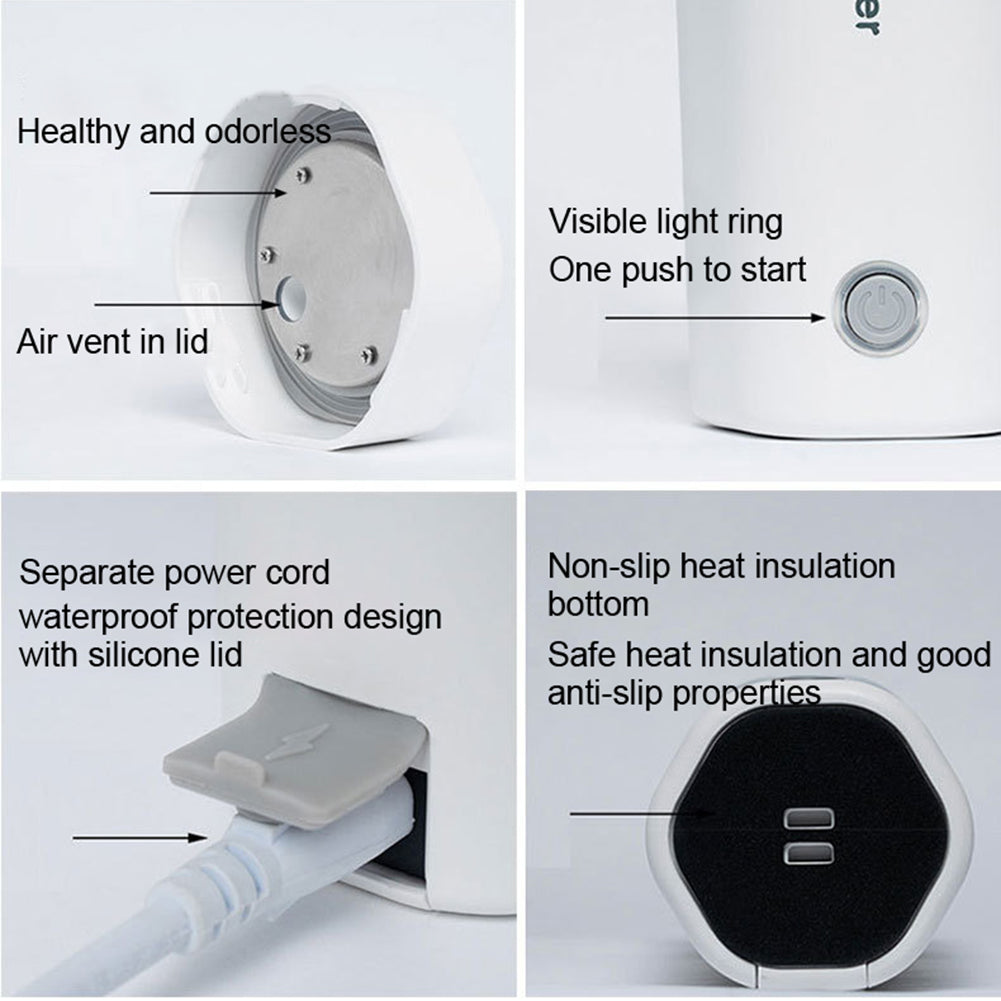 300W Portable Travel Electric Kettle Anti Scalding Design 304 Stainless Steel Fast Water Boil Tea Pot Suitable For Milk Coffee Water Tea Green (US plug)