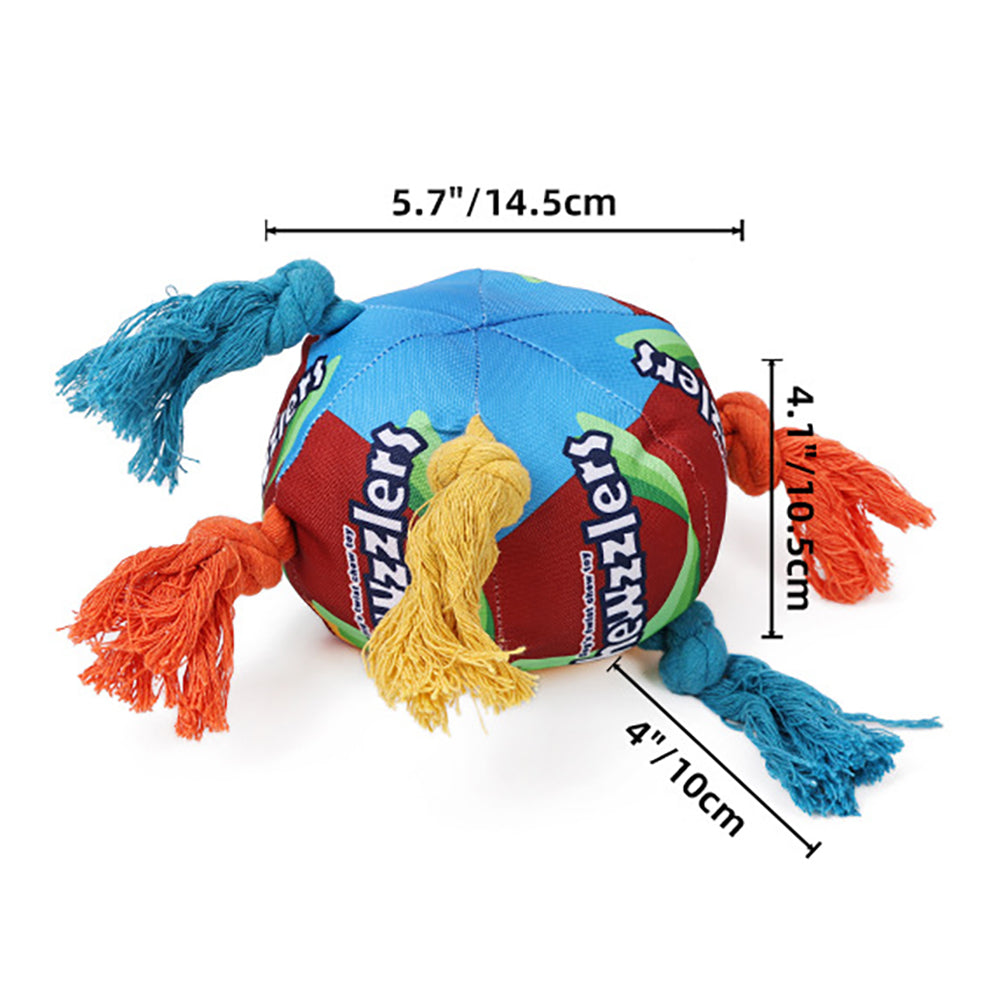 Pet Dogs Snuffle Ball With Interactive Bite Resistant Rope Squeak Toys Pet Accessories For Medium Large Dogs (14.5 x 10.5cm) color