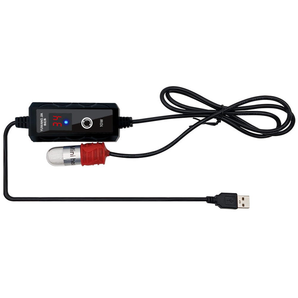 USB Mini Fish Tank Heater 2 Temperature Control Methods Winter Fish Tank Accessories For Marine Saltwater Freshwater 10w