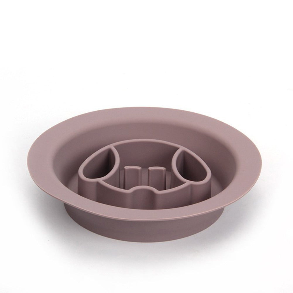 Slow Feeder Dog Bowls Dual-use Food-grade Silicone Slow Down Eating Food Water Bowl Pet Supplies For Puppy Cats Blue