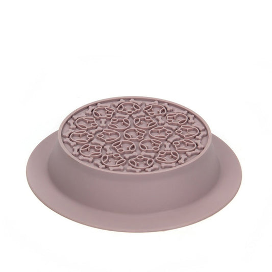 Slow Feeder Dog Bowls Dual-use Food-grade Silicone Slow Down Eating Food Water Bowl Pet Supplies For Puppy Cats Pink