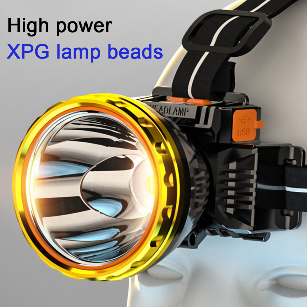 30w Led Headlights High Brightness Strong Light USB Rechargeable Outdoor IPX4 Waterproof Head Lamp Camping Equipment white light