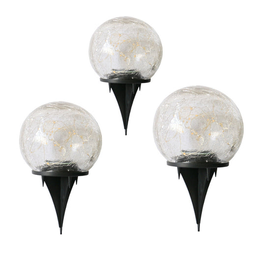 Solar Rechargeable LED Ball Light Color Changing Solar Globe Lamp For Bar Yard Patio Pool Pathway Nightlight Relax Decoration Medium hockey puck 12cm