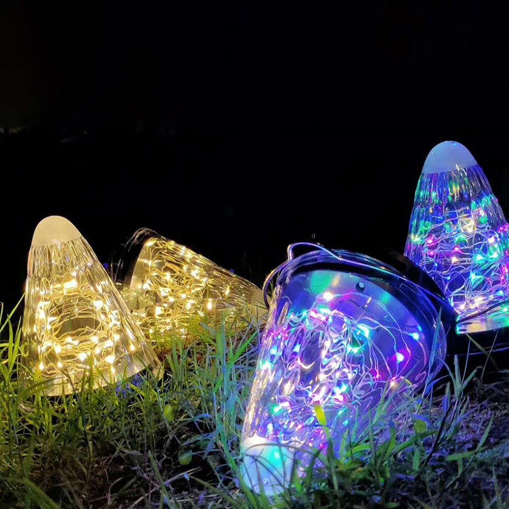 50 Leds Solar Starry Sky Light With Remote Control 8 Lighting Modes 3 Adjustable Brightness IP65 Waterproof Outdoor Courtyard Light (132 x 132 x 160mm) Warm White