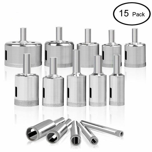 Tile Hole Saw Set 4mm-50mm Corrosion Resistant High Precision Wear-resistant Carbon Steel Diamond Drill Bit 6-50mm
