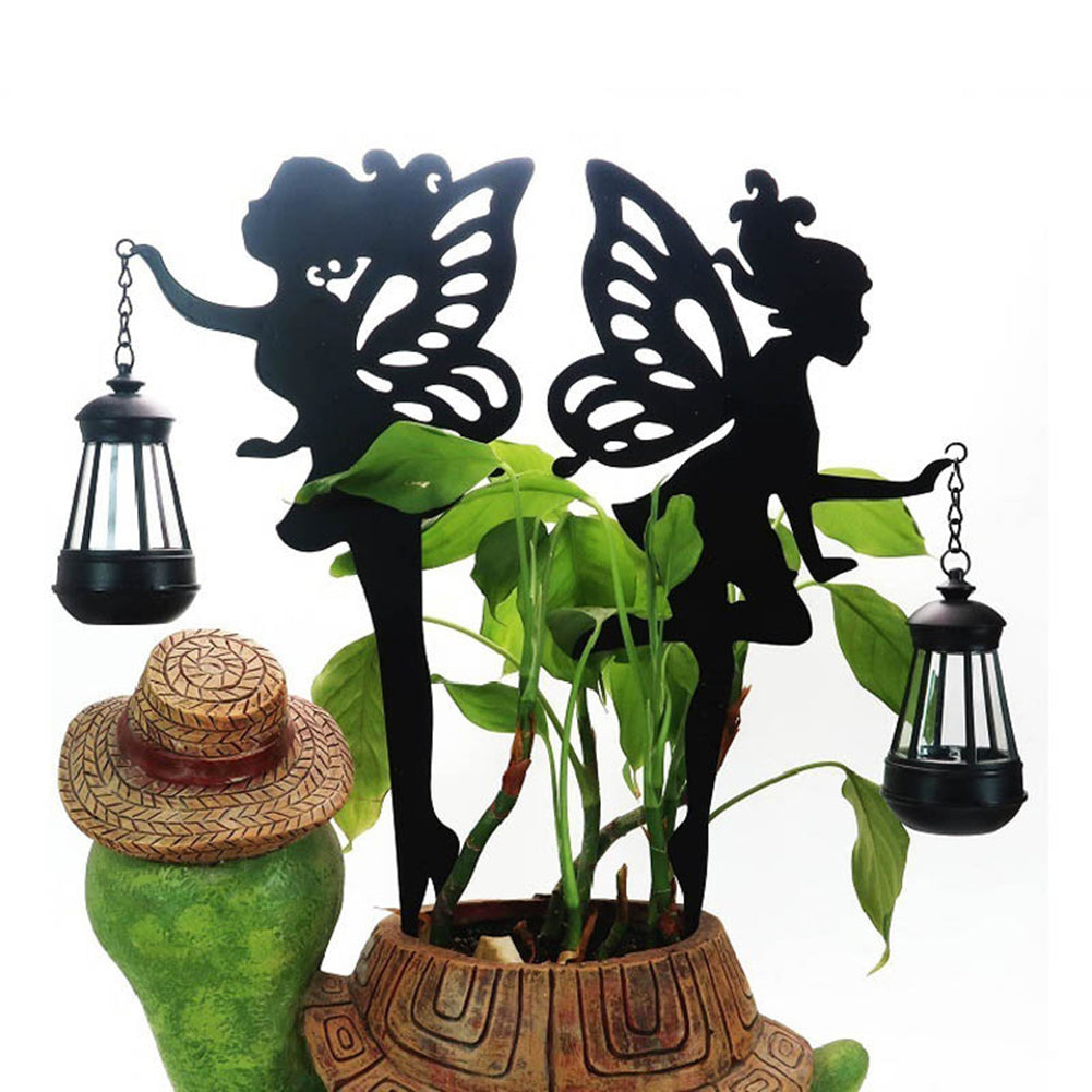 Solar Outdoors Lights Party Lamps Gardens Floor 2 Ground Insert 2 Lamps Iron Flower Fairy Lawns Light For Outside Garden Two pack
