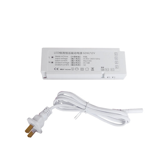 Ultra Slim LED Driver 12V 100W Waterproof IP42 LED Power Supply Transformer With Plug 1.2M Cable AC 58-265V To DC 12V Output For LED Light 15W:3 interface